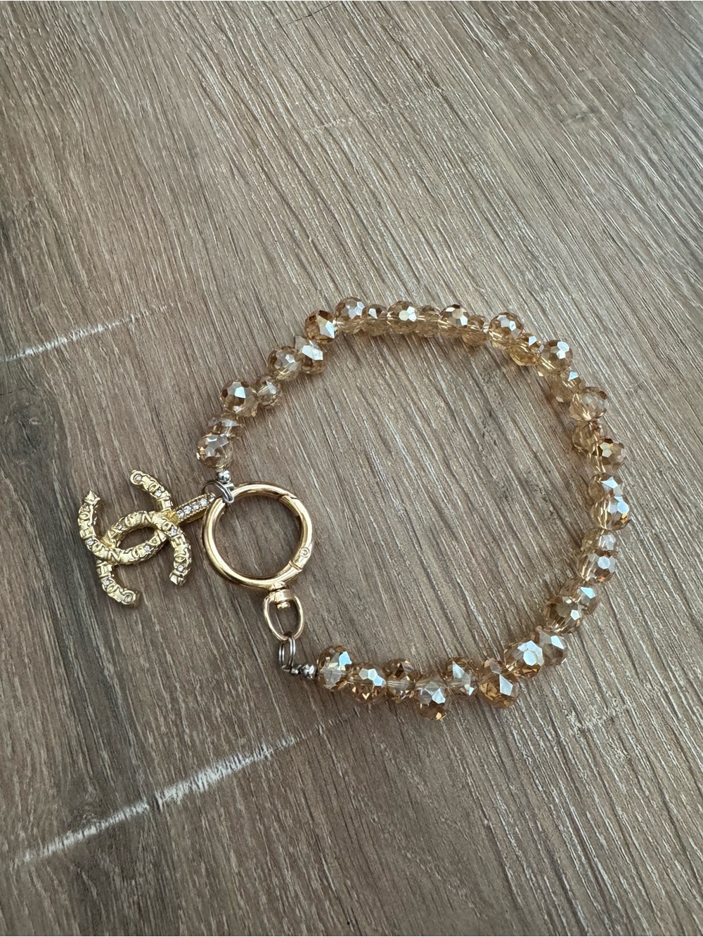 New, Gold Beaded Charm Bracelet - Women's Jewelry